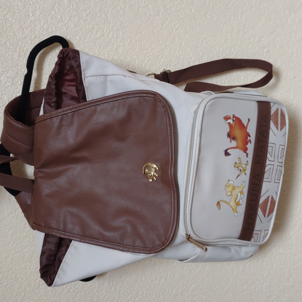 Disney Hakuna Matata backpack, tan and brown, good condition, Onesize - Picture 1 of 6